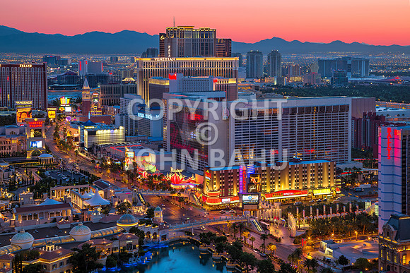 North Las Vegas Strip Aerial at Sunrise 1