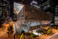 Seattle Central Library at Night