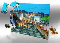 Las Vegas Strip Aerial 3D Puzzle Composite