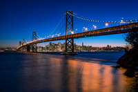 Oakland Bay Bridge/San Francisco Skyline at Civill Twilight