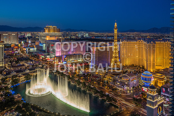 North Las Vegas Strip Aerial at Dusk 2