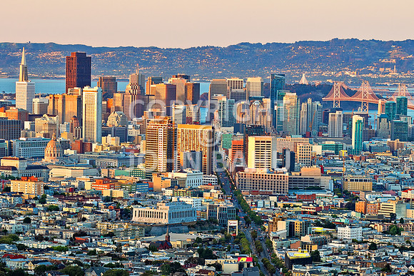San Francisco from Twin Peaks at Golden Hour