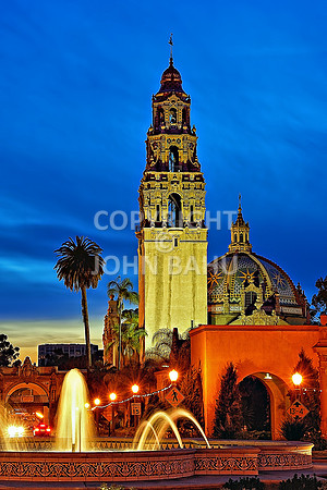 Plaza de Panama/California Tower Dusk Vert