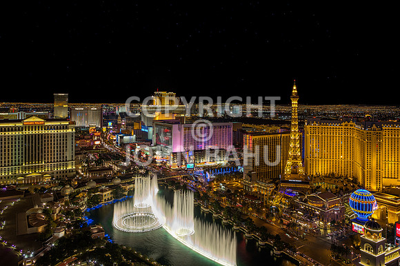 North Las Vegas Strip Aerial at Night 3