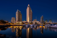 Downtown San Diego N Embarcadero Park Dusk 3