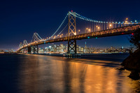 Oakland Bay Bridge/San Francisco Skyline at Nautical Twilight