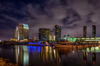 Downtown San Diego S Embarcadero Park Dusk 2
