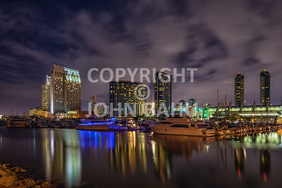 Downtown San Diego S Embarcadero Park Dusk 2