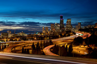 Seattle from Dr. Jose Rizal Park at Civil Twilight