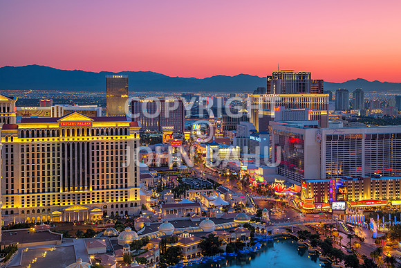 North Las Vegas Strip Aerial at Sunrise 2