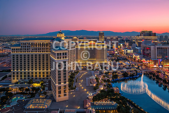 North Las Vegas Strip Aerial at Sunrise 3