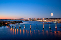 Coronado Bridge/San Diego at Dusk