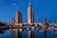 Downtown San Diego N Embarcadero Park Dusk 2