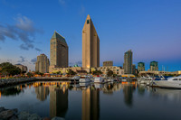 Downtown San Diego N Embarcadero Park Dusk 1