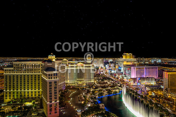 North Las Vegas Strip Aerial at Night 1