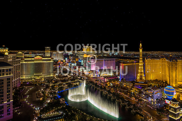 North Las Vegas Strip Aerial at Night 2